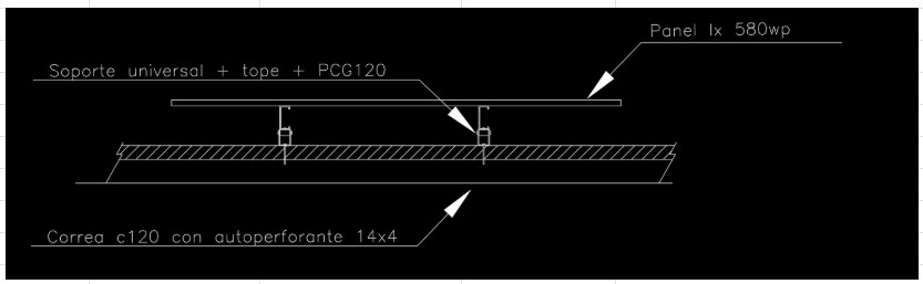 Subestructura FV (10 Paneles)