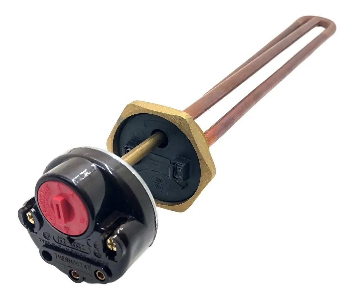 [B-EL-RESI-00772] Resistencia Eléctrica y Termostato (1500/2000 W - 220 V - Rosca BSP 1 1/4" - Regulación 40/80 °C)